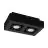 Eglo Plafond Spot Mendoza Acier Noir 9.4W 690lm - 830 Blanc Chaud | Dimmable - Convient pour GU10