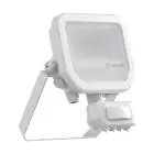 Ledvance Projecteur LED Aluminium Blanc 8W 1200lm 100D - 840 Blanc Froid | IP65 - Détecteur De Mouvement Et De Lumière - Symétrique