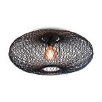 Good&Mojo Plafondlamp Cango Bamboe Zwart | Geschikt voor 1x E27 