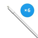 Voordeelpak 6x LED Waterdichte Montagebalk 17W 1870lm - 840 Koel Wit | 120cm