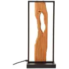 Brilliant Tafellamp Chaumont Aluminium Metaal Hout Zwart 8W 940lm - 830 Warm Wit