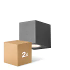 Duopak D'Lite Wandlamp Vrebos Aluminium Zwart | Geschikt voor 1x GU10